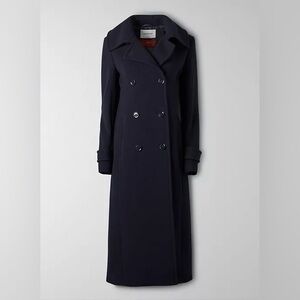 Aritzia Babaton Plaza Coat in peacock navy
